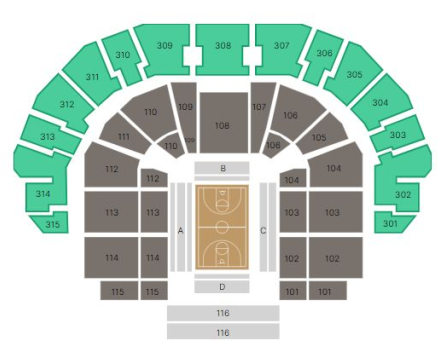 NBA LEVEL 300 seating 